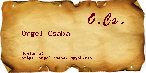 Orgel Csaba névjegykártya